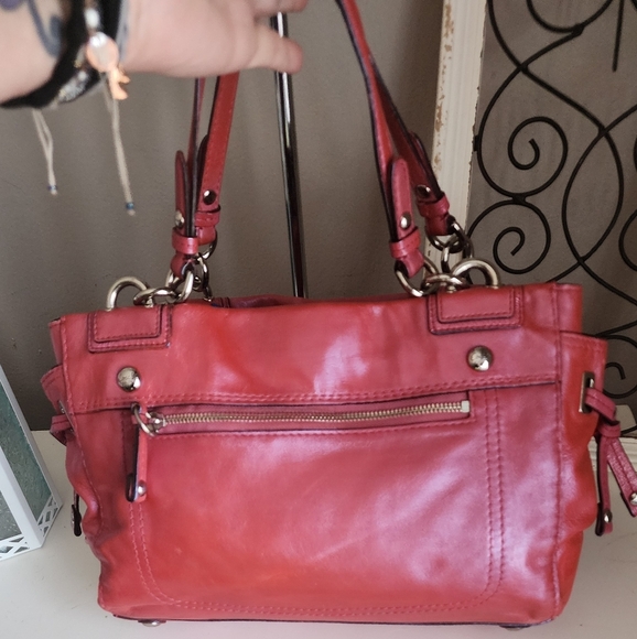 Coach Peyton CARRYALL Metallic PINK GUC RARE - Picture 2 of 10